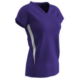Champro SPIKE Ladies Volleyball Jersey Royal White Small