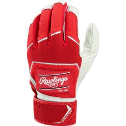 Rawlings Youth Workhorse Batting Gloves-White-L