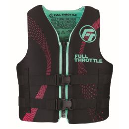 Full Throttle Youth Rapid-Dry Flex-Back Life Jacket Pink