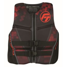 Full Throttle Mens Rapid-Dry Flex-Back Life Jacket M Grey