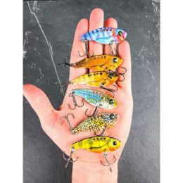 (6) Metal Blade Sinking Vibration Fishing Lures (Pack of 1 Set of 6)