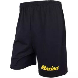 Men's Black Running Short - Yellow Marines Small (Pack of 1)