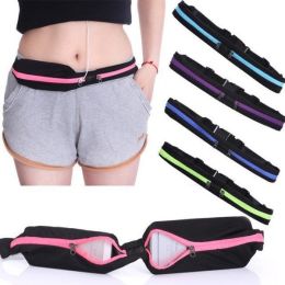 Stride Dual Pocket Running Belt for Jogging, Cycling & Travel with Water Resistant Storage Pockets (Pack of 1)