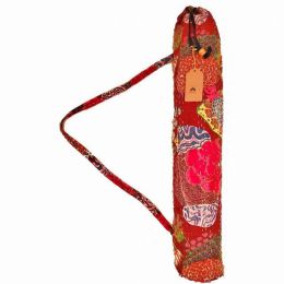 Bohemian Kantha Quilt Cotton Fabric Yoga Mat Bag Carrier (Pack of 1)